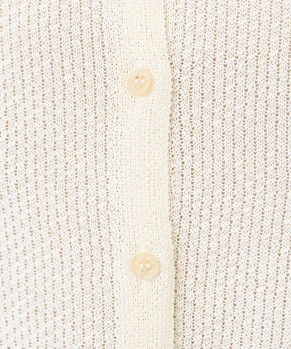 NGSGF41230 GIANNI LO GIUDICE(ジャンニ ロ ジュディチェ) ペーパーヤーン鹿の子ニットベスト アイボリー