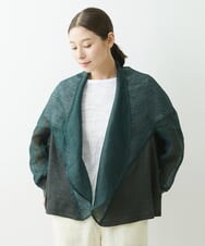NGSGS40330 GIANNI LO GIUDICE(ジャンニ ロ ジュディチェ) [洗える]異素材ミックスカーディガン カーキ