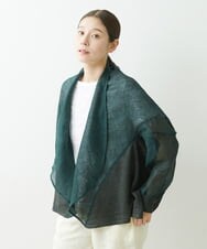 NGSGS40330 GIANNI LO GIUDICE(ジャンニ ロ ジュディチェ) [洗える]異素材ミックスカーディガン カーキ