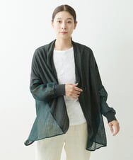 NGSGS40330 GIANNI LO GIUDICE(ジャンニ ロ ジュディチェ) [洗える]異素材ミックスカーディガン カーキ