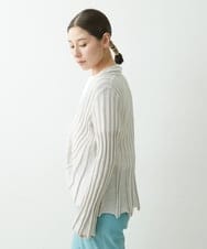 NGSGU43270 GIANNI LO GIUDICE(ジャンニ ロ ジュディチェ) [洗える・日本製]リネンスラブカーディガン ライトグレー