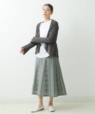 NGSGU43270 GIANNI LO GIUDICE(ジャンニ ロ ジュディチェ) [洗える・日本製]リネンスラブカーディガン ダークグレー