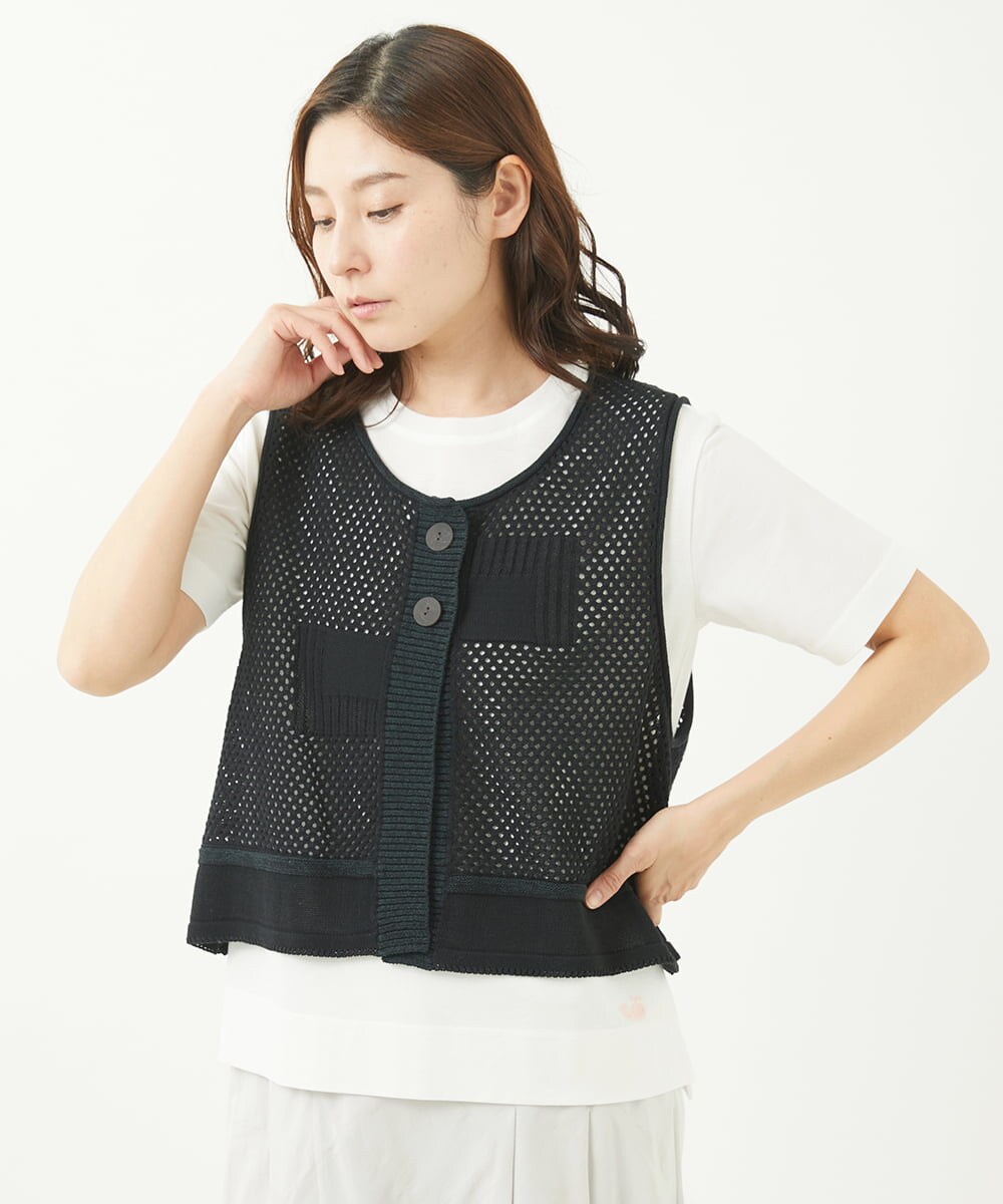 洗える]メッシュニットベスト(ニット・セーター) | GIANNI LO GIUDICE  