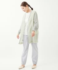 NGSGV40360 GIANNI LO GIUDICE(ジャンニ ロ ジュディチェ) [洗える]セミノハネNOELロングカーディガン グリーン