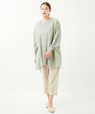 NGSGV40360 GIANNI LO GIUDICE(ジャンニ ロ ジュディチェ) [洗える]セミノハネNOELロングカーディガン グリーン