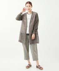 NGSGV40360 GIANNI LO GIUDICE(ジャンニ ロ ジュディチェ) [洗える]セミノハネNOELロングカーディガン ダークグレー