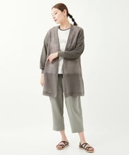 NGSGV40360 GIANNI LO GIUDICE(ジャンニ ロ ジュディチェ) [洗える]セミノハネNOELロングカーディガン ダークグレー