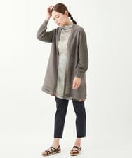 NGSGV40360 GIANNI LO GIUDICE(ジャンニ ロ ジュディチェ) [洗える]セミノハネNOELロングカーディガン ダークグレー