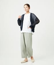NGSHA10240 GIANNI LO GIUDICE(ジャンニ ロ ジュディチェ) [洗える]透かし柄ニットカーディガン ネイビー