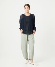 NGSHA10240 GIANNI LO GIUDICE(ジャンニ ロ ジュディチェ) [洗える]透かし柄ニットカーディガン ネイビー