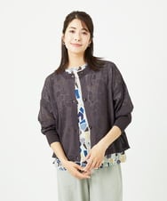 NGSHB30230 GIANNI LO GIUDICE(ジャンニ ロ ジュディチェ) [洗える]ペーパーヤーンニットカーディガン ブラウン