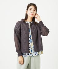 NGSHB30230 GIANNI LO GIUDICE(ジャンニ ロ ジュディチェ) [洗える]ペーパーヤーンニットカーディガン ブラウン