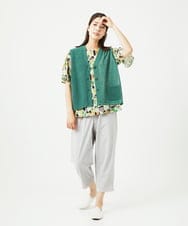 NGSHB31210 GIANNI LO GIUDICE(ジャンニ ロ ジュディチェ) [洗える]ペーパーヤーンニットジレ グリーン