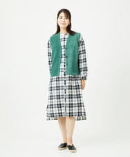 NGSHB31210 GIANNI LO GIUDICE(ジャンニ ロ ジュディチェ) [洗える]ペーパーヤーンニットジレ グリーン