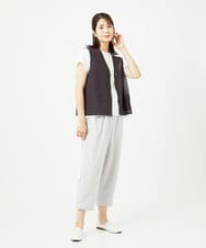 NGSHB31210 GIANNI LO GIUDICE(ジャンニ ロ ジュディチェ) [洗える]ペーパーヤーンニットジレ ブラウン