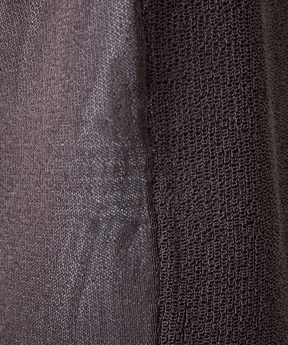 NGSHB31210 GIANNI LO GIUDICE(ジャンニ ロ ジュディチェ) [洗える]ペーパーヤーンニットジレ ブラウン