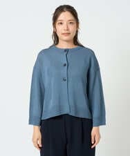 NGSHD05230 GIANNI LO GIUDICE(ジャンニ ロ ジュディチェ) [洗える]ペーパーヤーンカーディガン ブルー