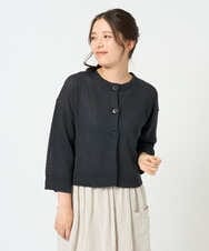 NGSHD05230 GIANNI LO GIUDICE(ジャンニ ロ ジュディチェ) [洗える]ペーパーヤーンカーディガン ダークグレー