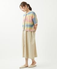 NGSHW10170 GIANNI LO GIUDICE(ジャンニ ロ ジュディチェ) [洗える]カスリニットショートカーディガン ピンク