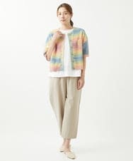 NGSHW10170 GIANNI LO GIUDICE(ジャンニ ロ ジュディチェ) [洗える]カスリニットショートカーディガン ピンク