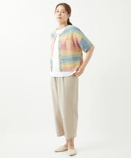 NGSHW10170 GIANNI LO GIUDICE(ジャンニ ロ ジュディチェ) [洗える]カスリニットショートカーディガン ピンク