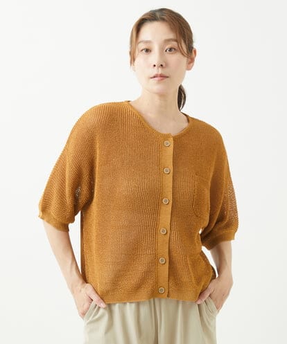 NGSHW10170 GIANNI LO GIUDICE [洗える]カスリニットショートカーディガン
