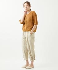 NGSHW10170 GIANNI LO GIUDICE(ジャンニ ロ ジュディチェ) [洗える]カスリニットショートカーディガン マスタード