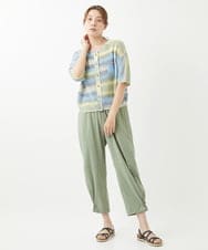 NGSHW10170 GIANNI LO GIUDICE(ジャンニ ロ ジュディチェ) [洗える]カスリニットショートカーディガン ブルー