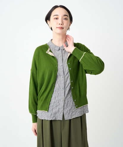 NGSJB20250 GIANNI LO GIUDICE [洗える]シルク混ニットカーディガン