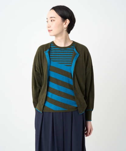 NGSJB20250 GIANNI LO GIUDICE [洗える]シルク混ニットカーディガン