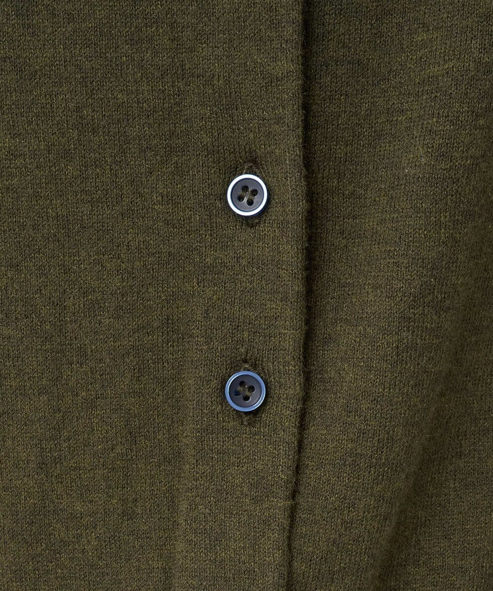 NGSJB20250 GIANNI LO GIUDICE(ジャンニ ロ ジュディチェ) [洗える]シルク混ニットカーディガン ダークカーキ