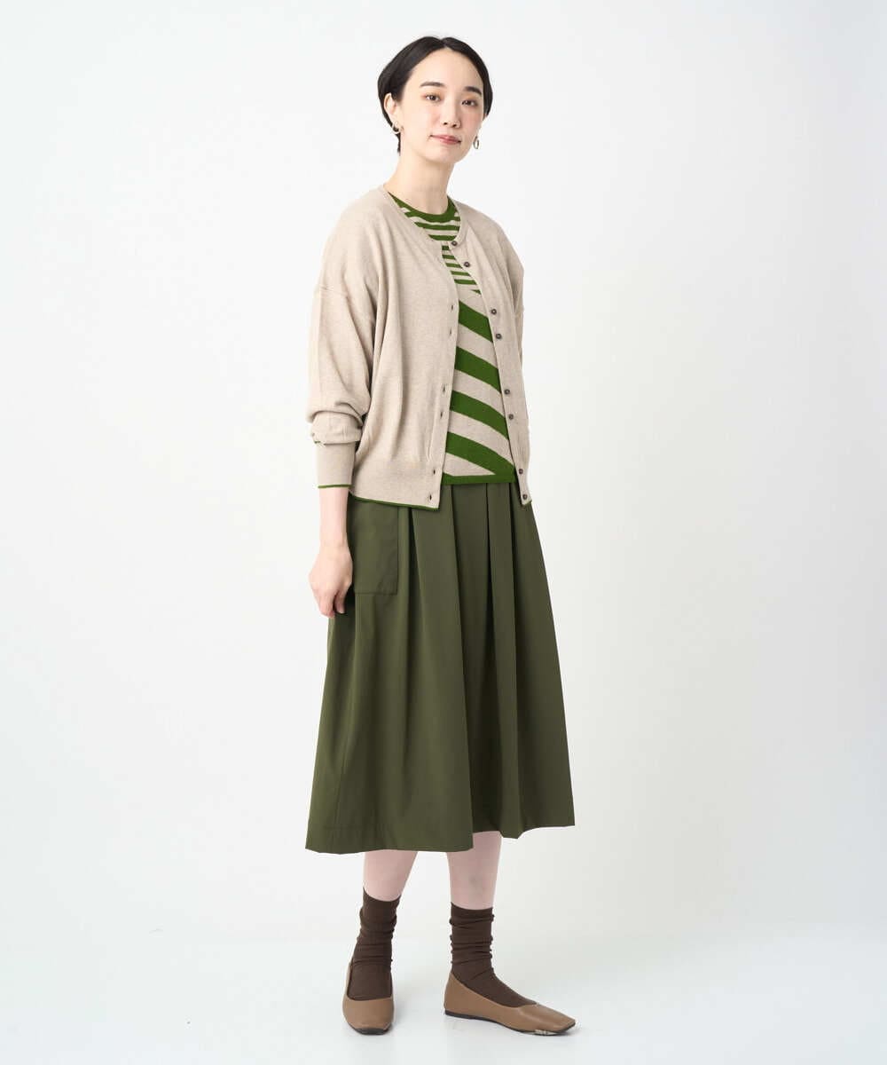 NGSJB20250 GIANNI LO GIUDICE(ジャンニ ロ ジュディチェ) [洗える]シルク混ニットカーディガン ベージュ
