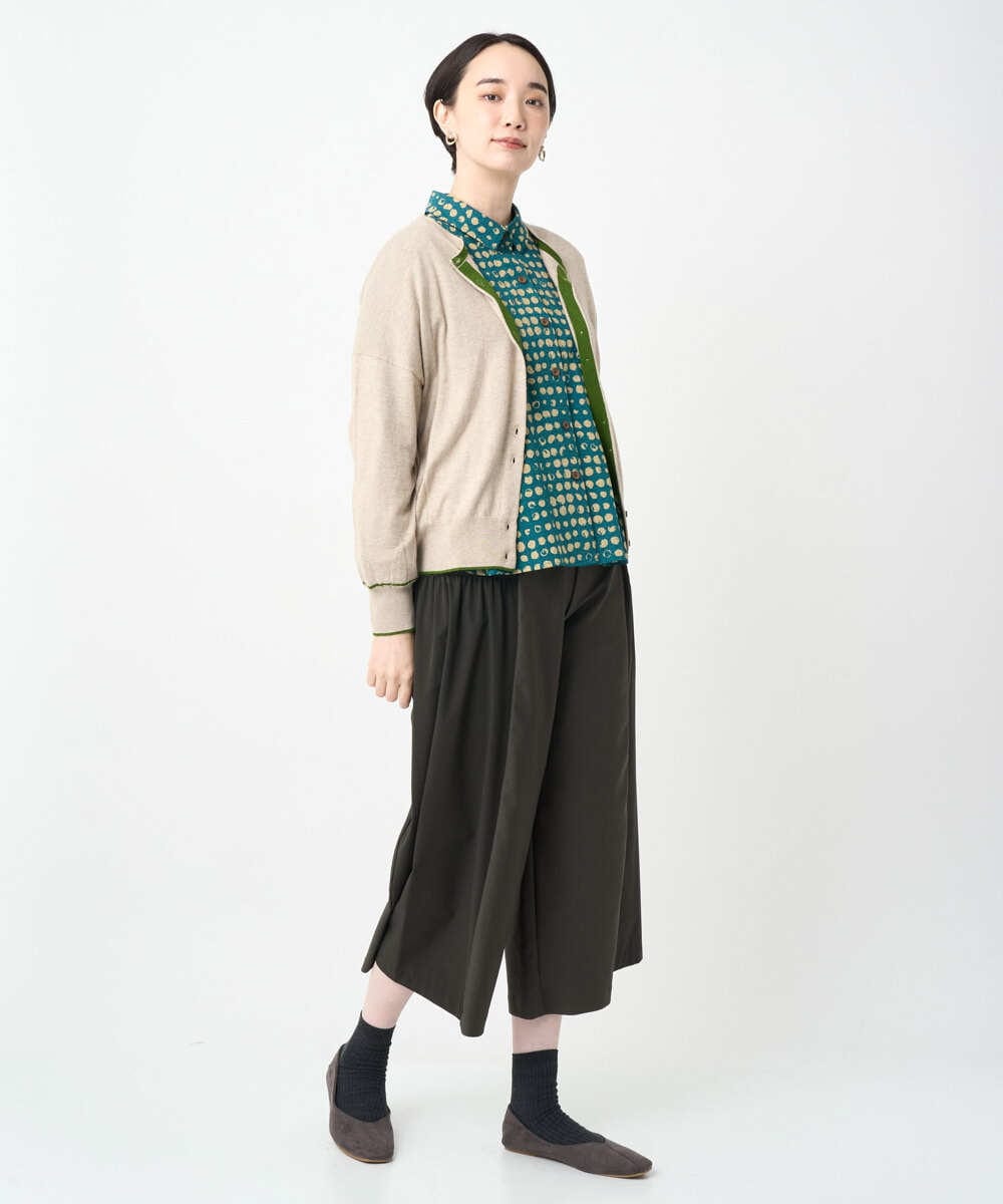 NGSJB20250 GIANNI LO GIUDICE(ジャンニ ロ ジュディチェ) [洗える]シルク混ニットカーディガン ベージュ