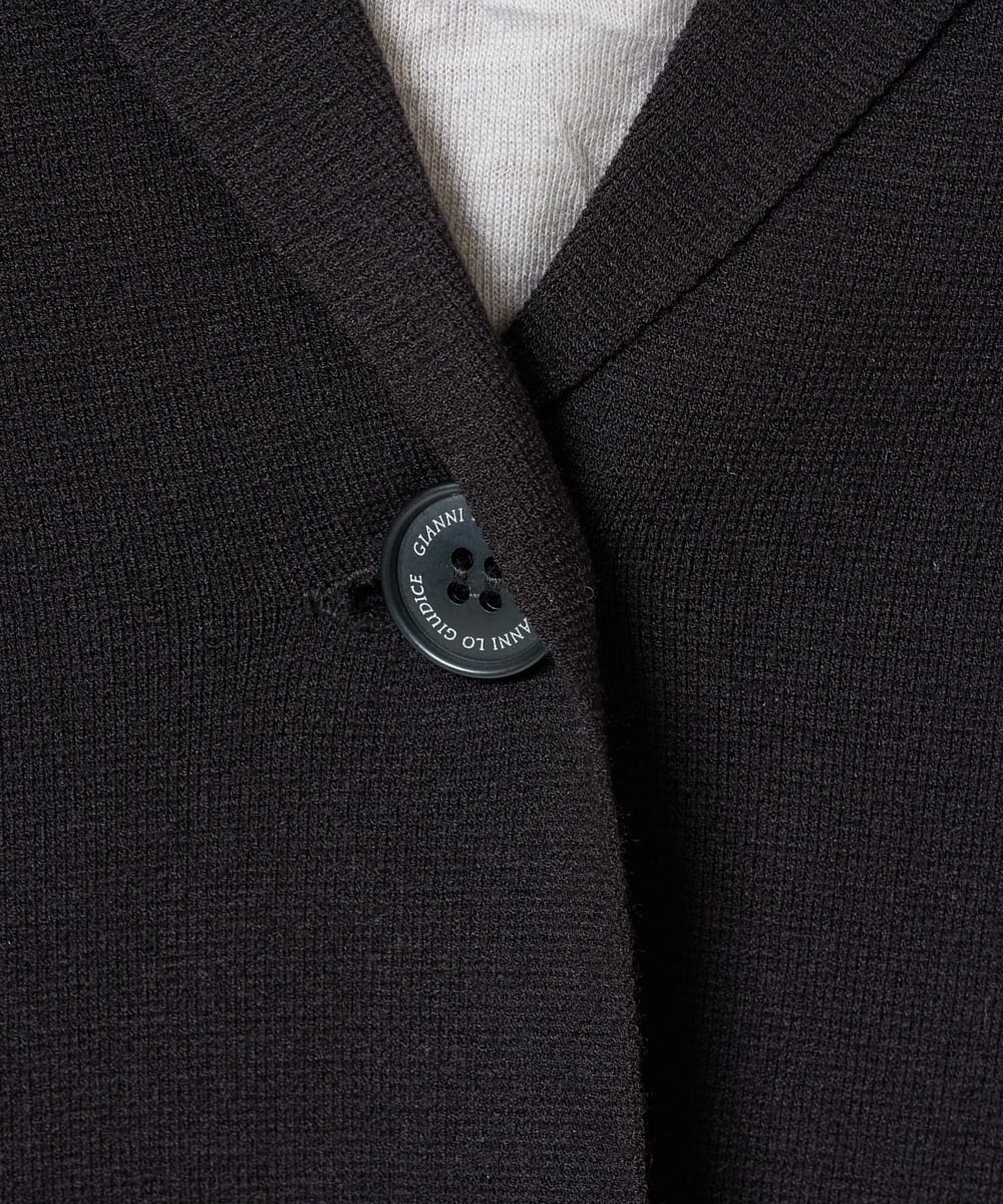NGSJD11390 GIANNI LO GIUDICE(ジャンニ ロ ジュディチェ) [洗える]ヴィスコースナイロンミラノテーラージャケット ブラウン