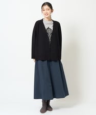 NGSJD11390 GIANNI LO GIUDICE(ジャンニ ロ ジュディチェ) [洗える]ヴィスコースナイロンミラノテーラージャケット ブラウン