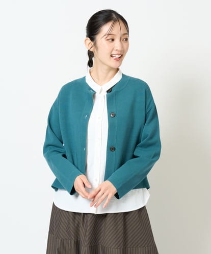NGSJD12290 GIANNI LO GIUDICE [洗える]ヴィスコースナイロンミラノカーディガン