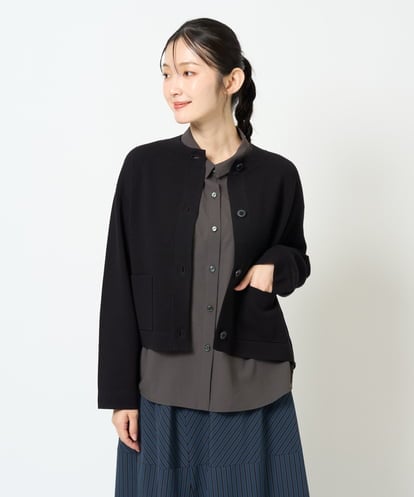 NGSJD12290 GIANNI LO GIUDICE [洗える]ヴィスコースナイロンミラノカーディガン