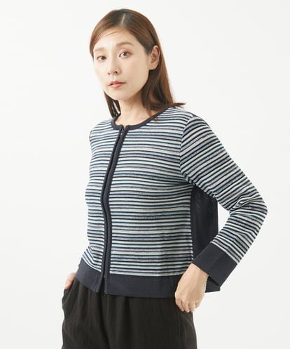 NGSJS10390 GIANNI LO GIUDICE [洗える・日本製]マルチタックボーダーブルゾン