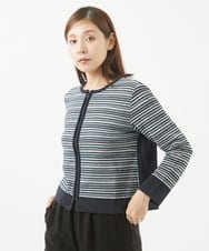 NGSJS10390 GIANNI LO GIUDICE(ジャンニ ロ ジュディチェ) [洗える・日本製]マルチタックボーダーブルゾン ネイビー