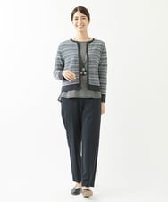NGSJS10390 GIANNI LO GIUDICE(ジャンニ ロ ジュディチェ) [洗える・日本製]マルチタックボーダーブルゾン ネイビー