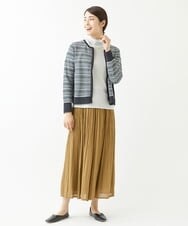NGSJS10390 GIANNI LO GIUDICE(ジャンニ ロ ジュディチェ) [洗える・日本製]マルチタックボーダーブルゾン ネイビー
