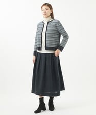 NGSJS10390 GIANNI LO GIUDICE(ジャンニ ロ ジュディチェ) [洗える・日本製]マルチタックボーダーブルゾン ネイビー
