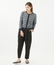 NGSJS10390 GIANNI LO GIUDICE(ジャンニ ロ ジュディチェ) [洗える・日本製]マルチタックボーダーブルゾン ネイビー