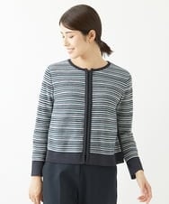 NGSJS10390 GIANNI LO GIUDICE(ジャンニ ロ ジュディチェ) [洗える・日本製]マルチタックボーダーブルゾン ネイビー