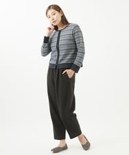 NGSJS10390 GIANNI LO GIUDICE(ジャンニ ロ ジュディチェ) [洗える・日本製]マルチタックボーダーブルゾン ネイビー