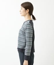 NGSJS10390 GIANNI LO GIUDICE(ジャンニ ロ ジュディチェ) [洗える・日本製]マルチタックボーダーブルゾン ネイビー