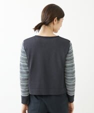 NGSJS10390 GIANNI LO GIUDICE(ジャンニ ロ ジュディチェ) [洗える・日本製]マルチタックボーダーブルゾン ネイビー