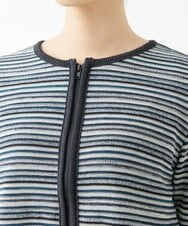 NGSJS10390 GIANNI LO GIUDICE(ジャンニ ロ ジュディチェ) [洗える・日本製]マルチタックボーダーブルゾン ネイビー