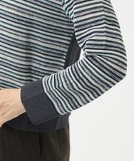 NGSJS10390 GIANNI LO GIUDICE(ジャンニ ロ ジュディチェ) [洗える・日本製]マルチタックボーダーブルゾン ネイビー
