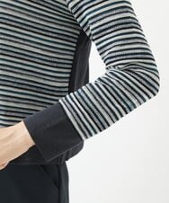 NGSJS10390 GIANNI LO GIUDICE(ジャンニ ロ ジュディチェ) [洗える・日本製]マルチタックボーダーブルゾン ネイビー